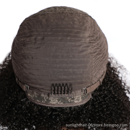 Brazilian afro Kinky Curly Human Hair Wigs 4x4 Lace Front Wig Sunlight Natural Pre Plucked Remy Hair Lace Wigs For Black Women